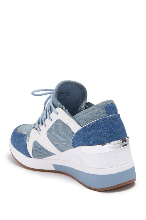 michael kors heeled sneakers|michael kors denim sneakers.